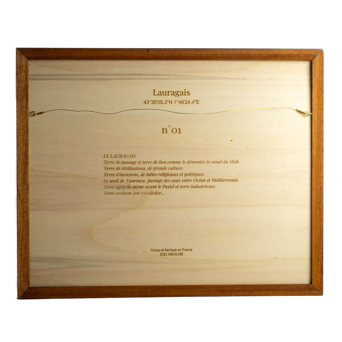 Dos personnalisé de la carte du Lauragais