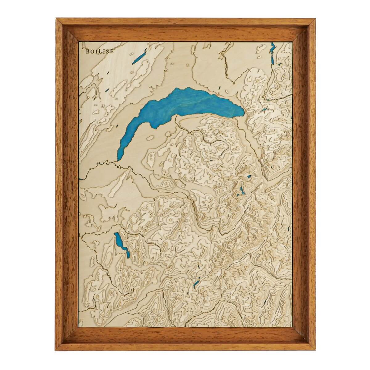 Tableau en bois personnalisé : Le lac Léman et la Savoie
