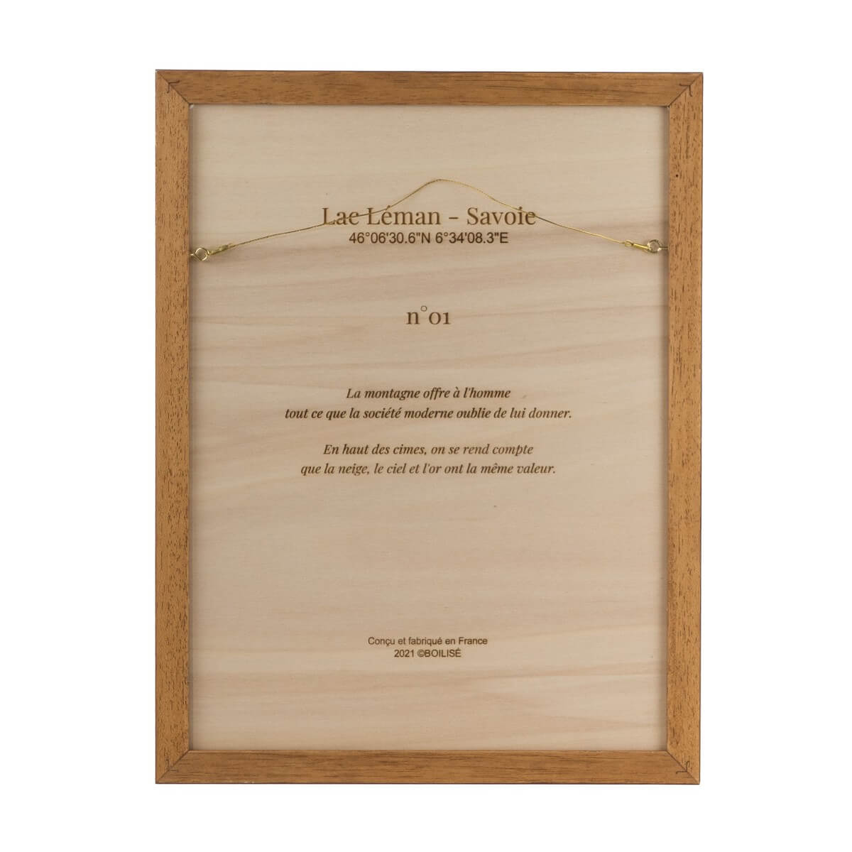 Dos personnalisé de la carte du lac Léman et de la Savoie