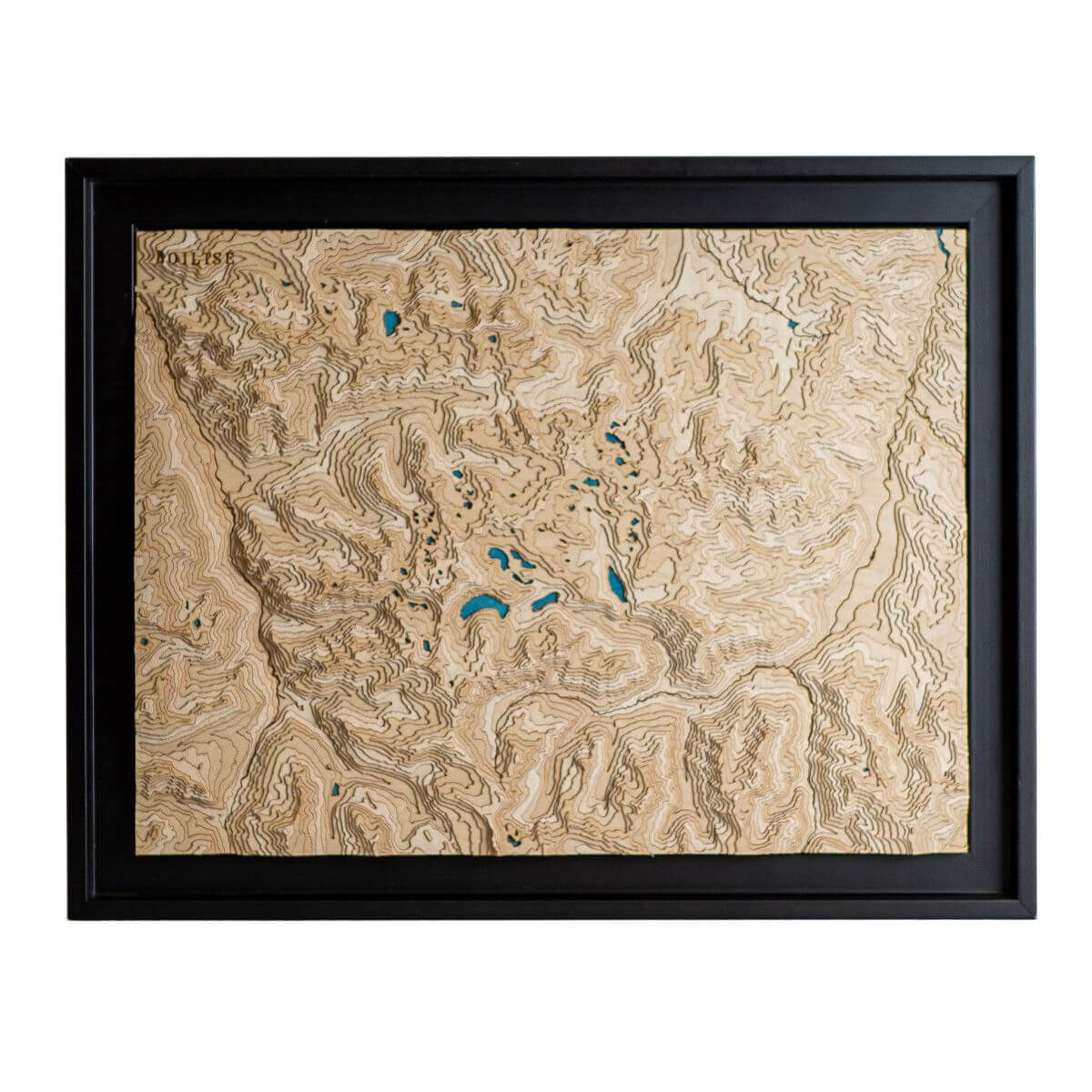 Le relief du massif du Néouvielle dans une œuvre unique en bois