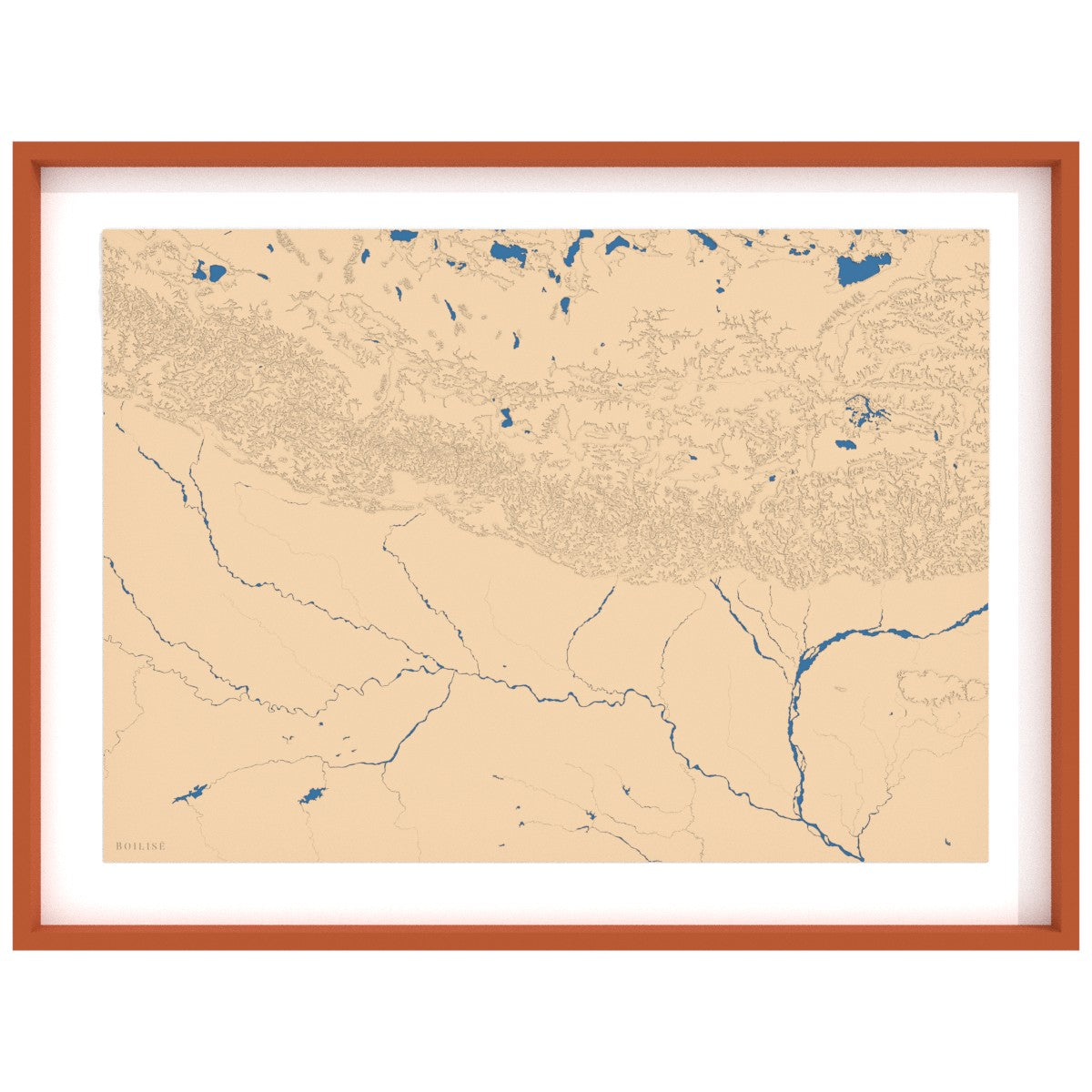 Carte du Népal et Bhoutan