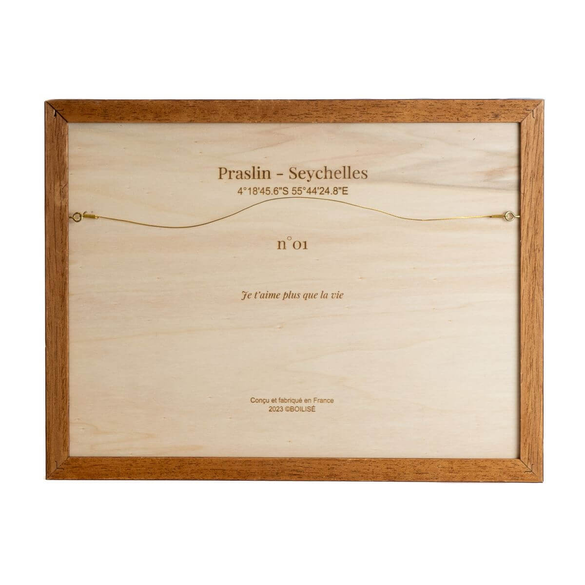 Dos personnalisé de la carte de Praslin (Seychelles)