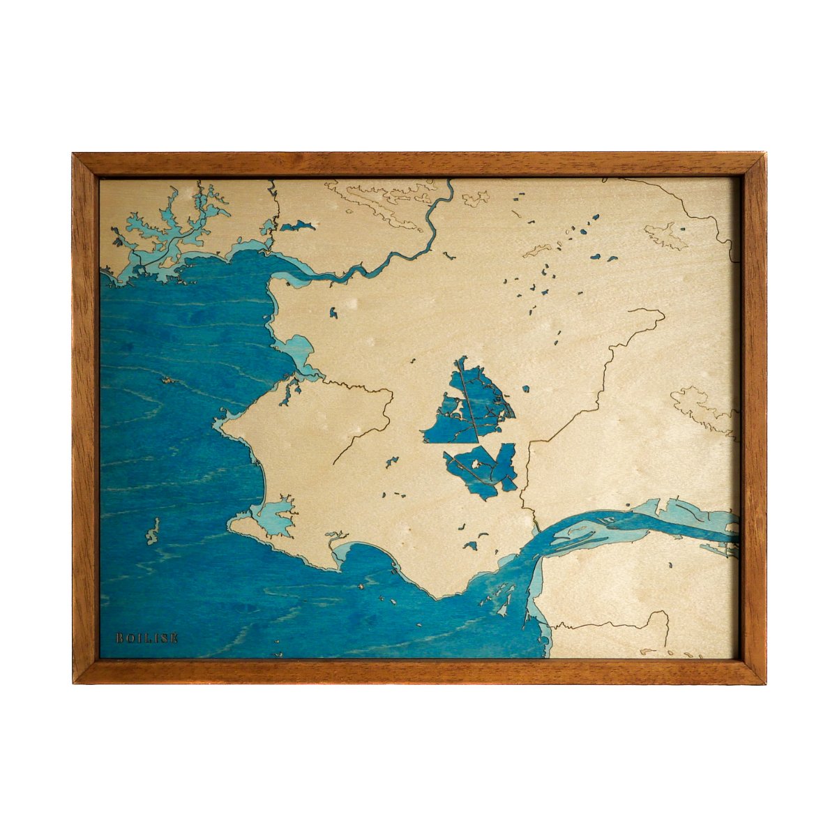 Carte topographique du parc régional naturel de la Brière