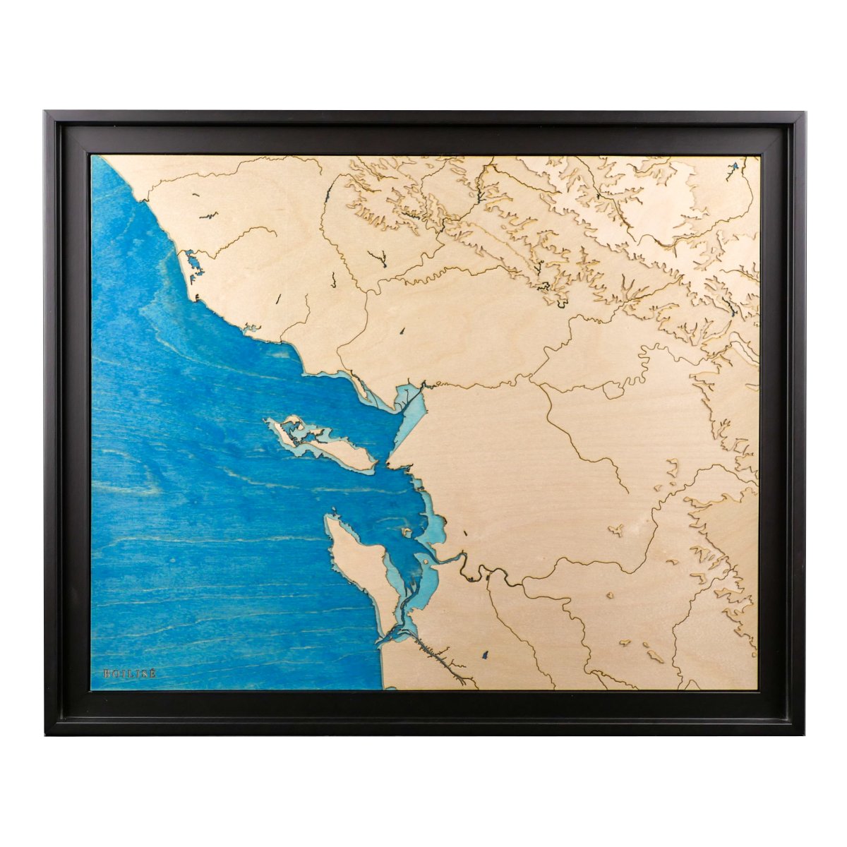 Carte topographique de la côte Atlantique incluant les îles de Ré et d'Oléron