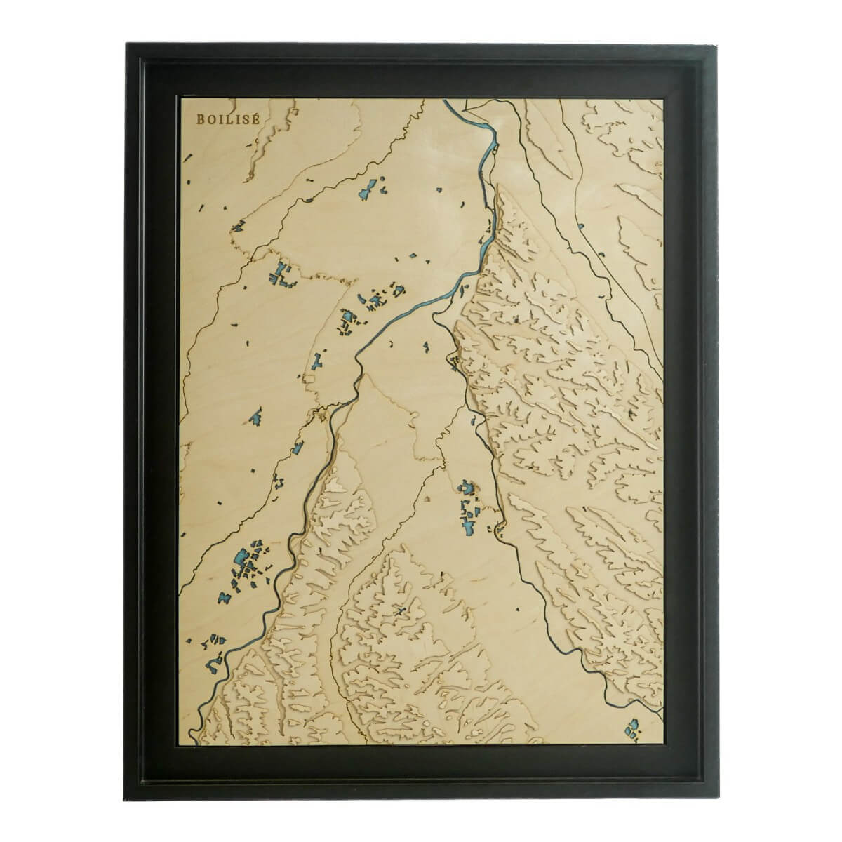 Carte topographique en bois du Sud de Toulouse
