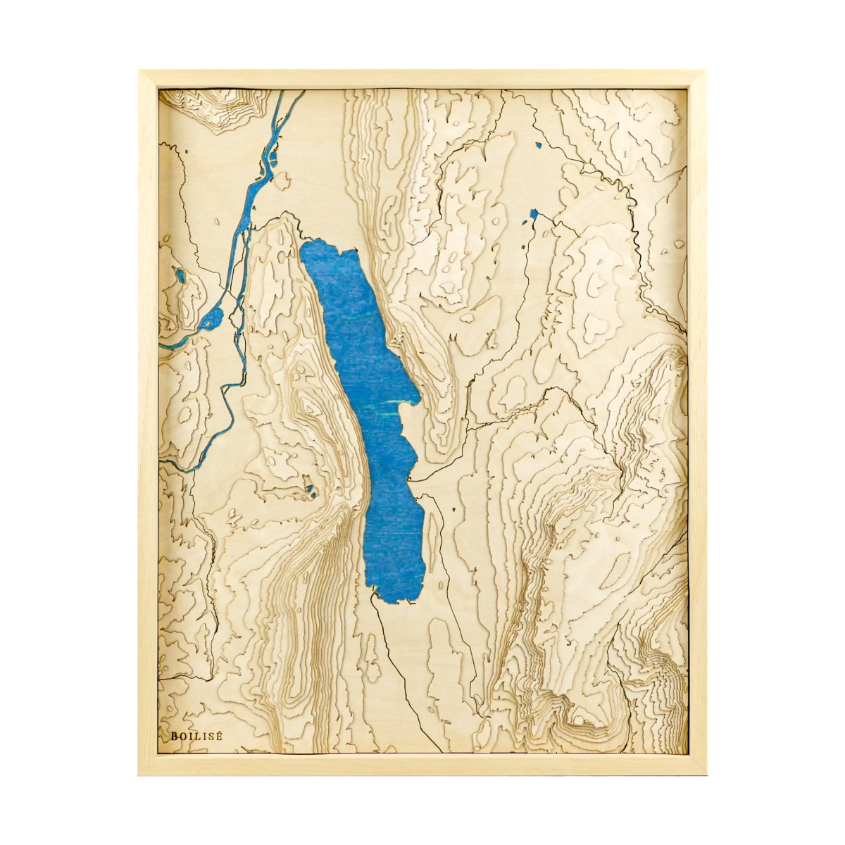 Le lac du bourget en relief et en bois