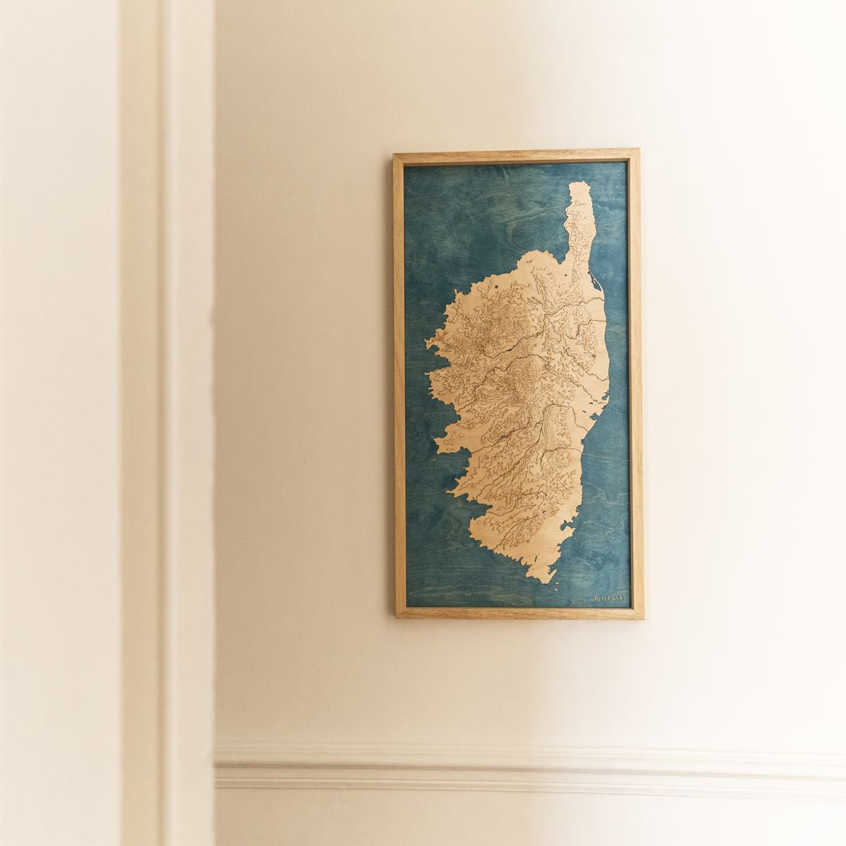 Carte de la Corse pour décoration d'intérieur.