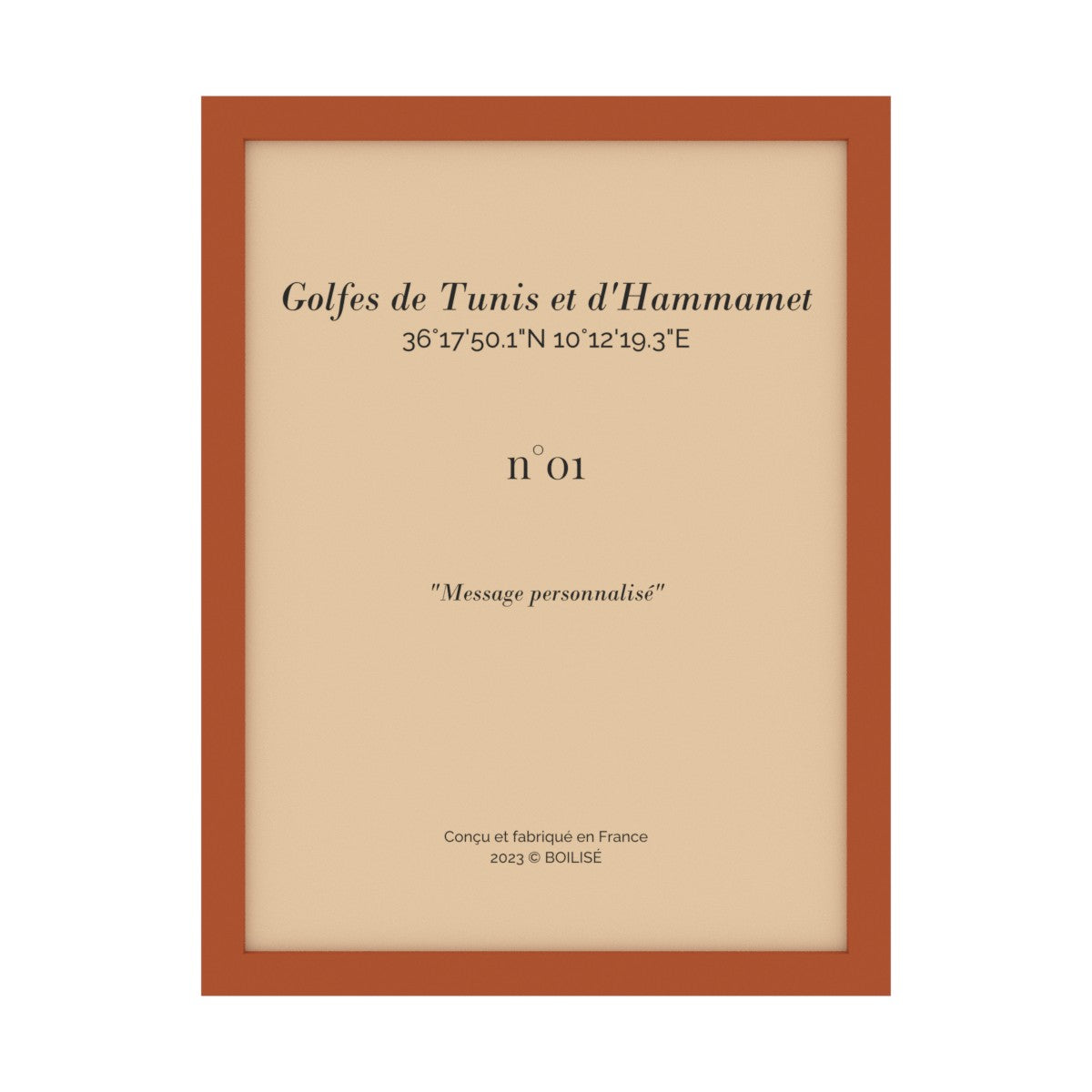 Carte des golfes de Tunis et d'Hammamet