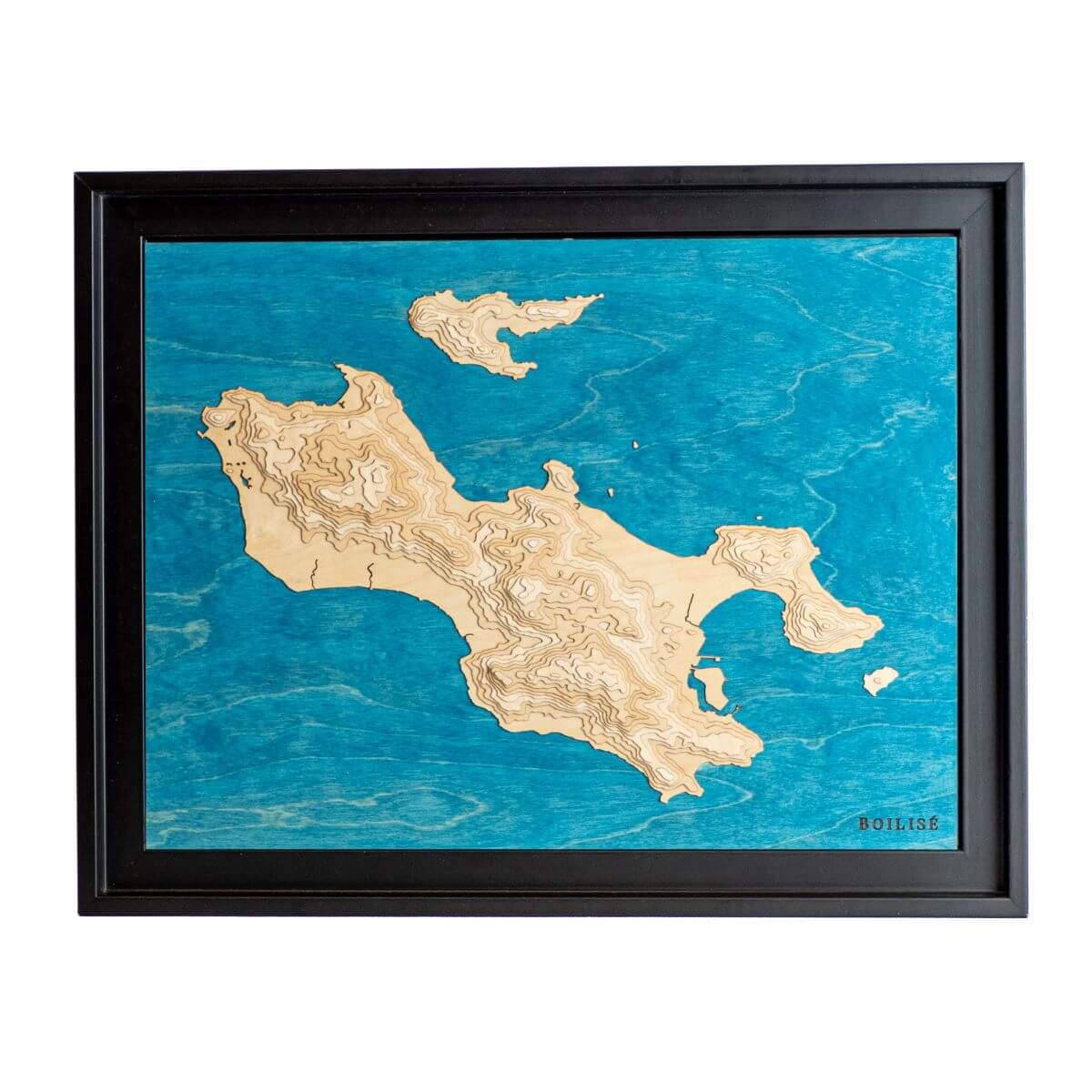 Tableau en bois personnalisé : L'île de Praslin aux Seychelles