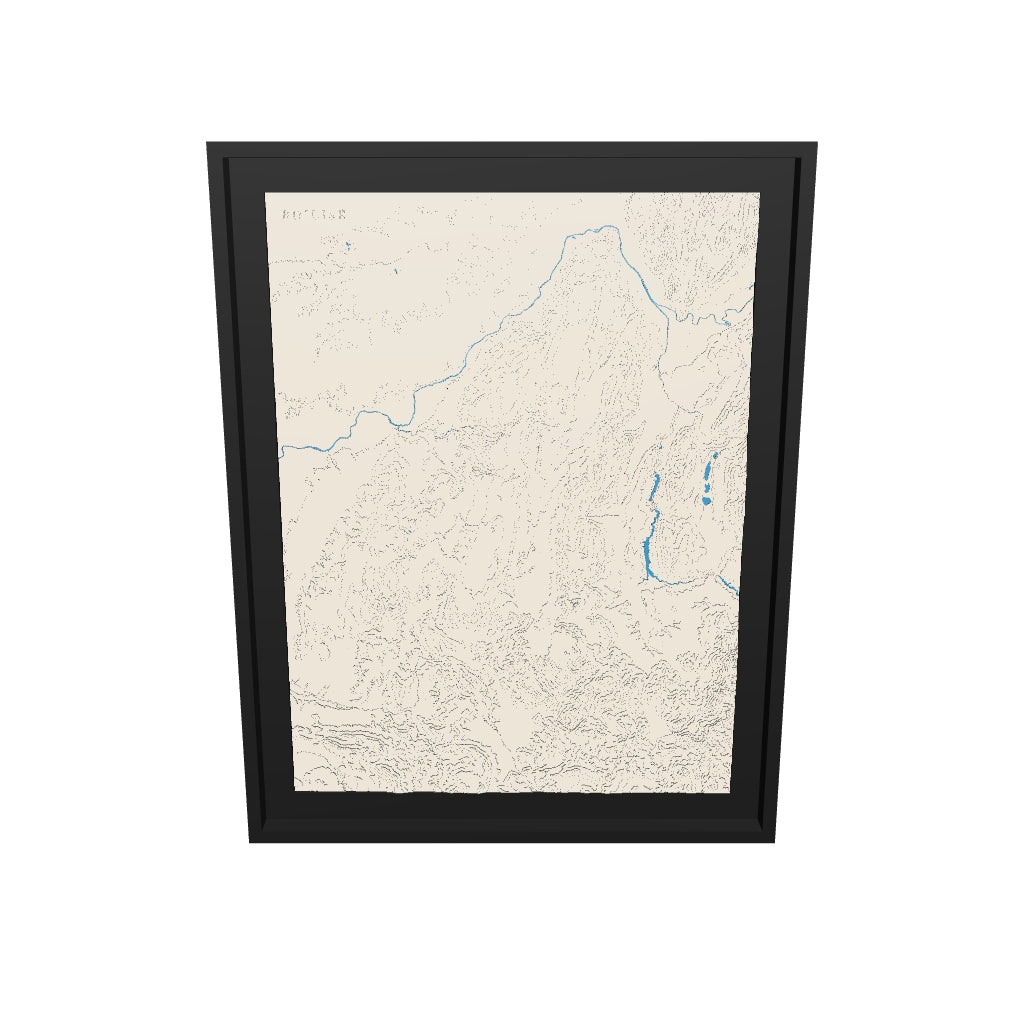 Modèle 3D de la carte du massif du Vercors