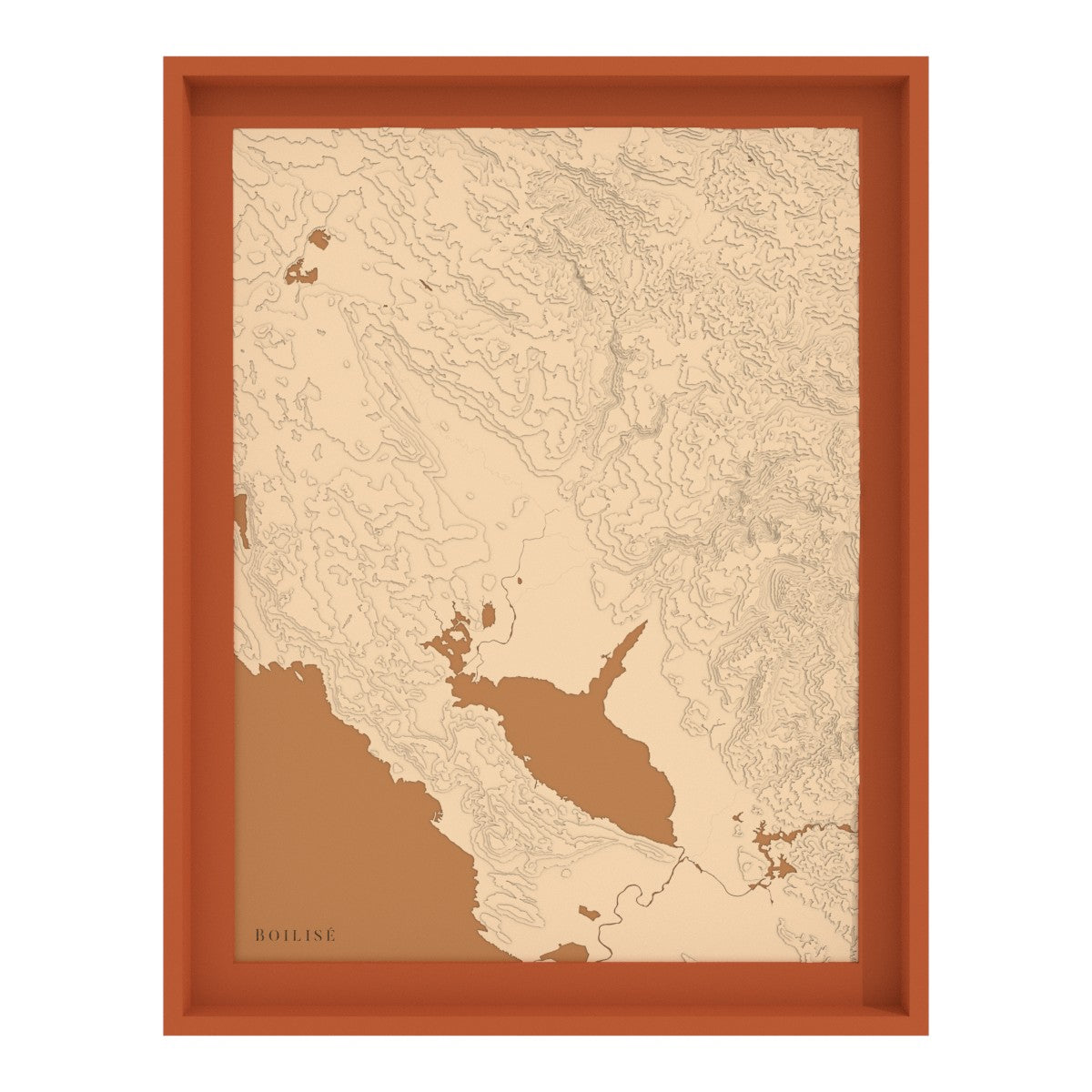 Carte du lac Skadar et de la vallée de Morača (Monténégro)