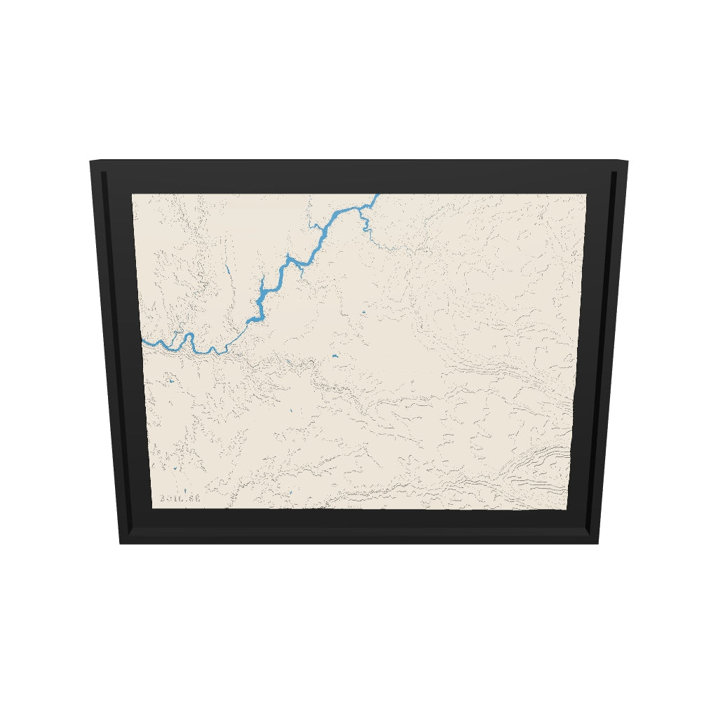Modèle 3D de la carte de la vallée de l'Auze
